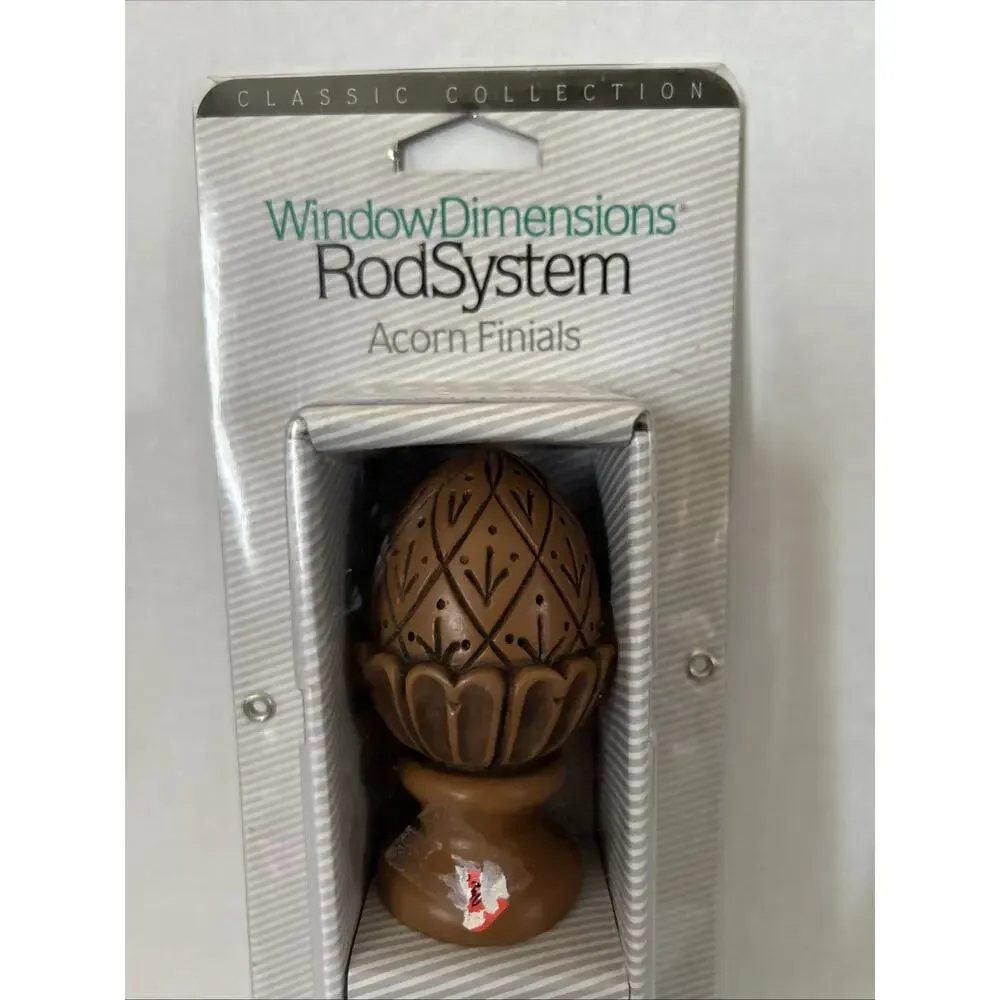 Window Dimensions Rod System Acorn Finials Fits Wood Rods 1 3/8